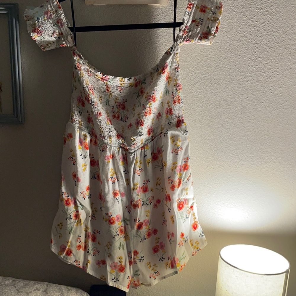 White floral romper